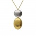 Collar Plata Dorada Oval
